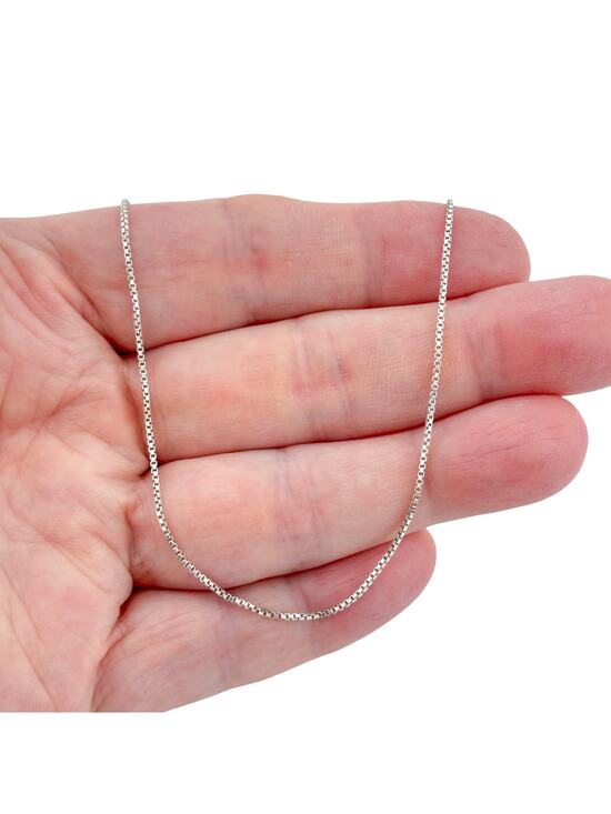 Unbranded Jewelry - Vintage Italian Sterling Silver 925 Box Link Chain Necklace 16"